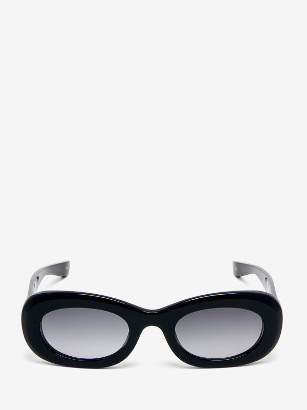ALEXANDER MCQUEEN - McQueen Logo Oval Sunglasses - Item 841891J07493035